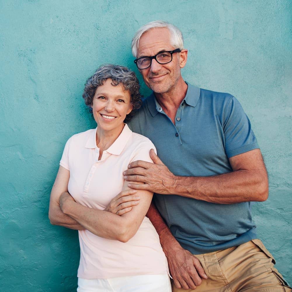 couple smiling